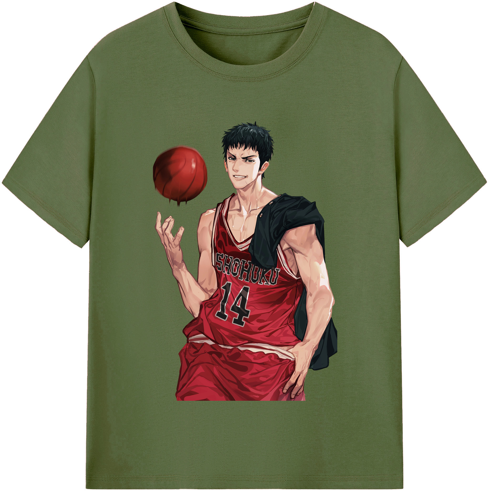 SLAM DUNK／スラムダンク 綿100％半袖Tシャツ（フロントプリント）